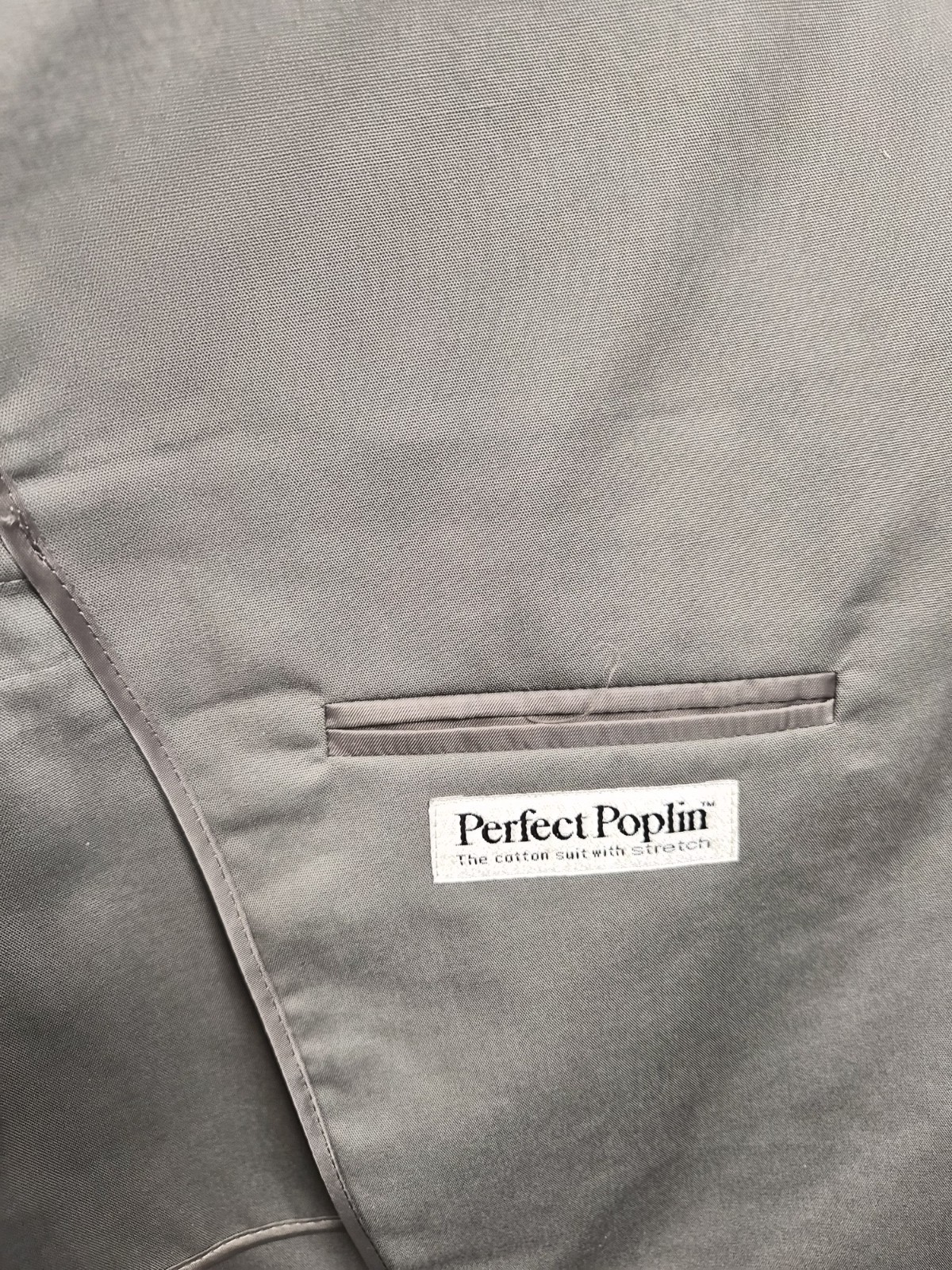 Haspel Perfect Poplin Men’s 2PC Suit 42R 36W Khaki Tan Cotton Blend Pleated READ