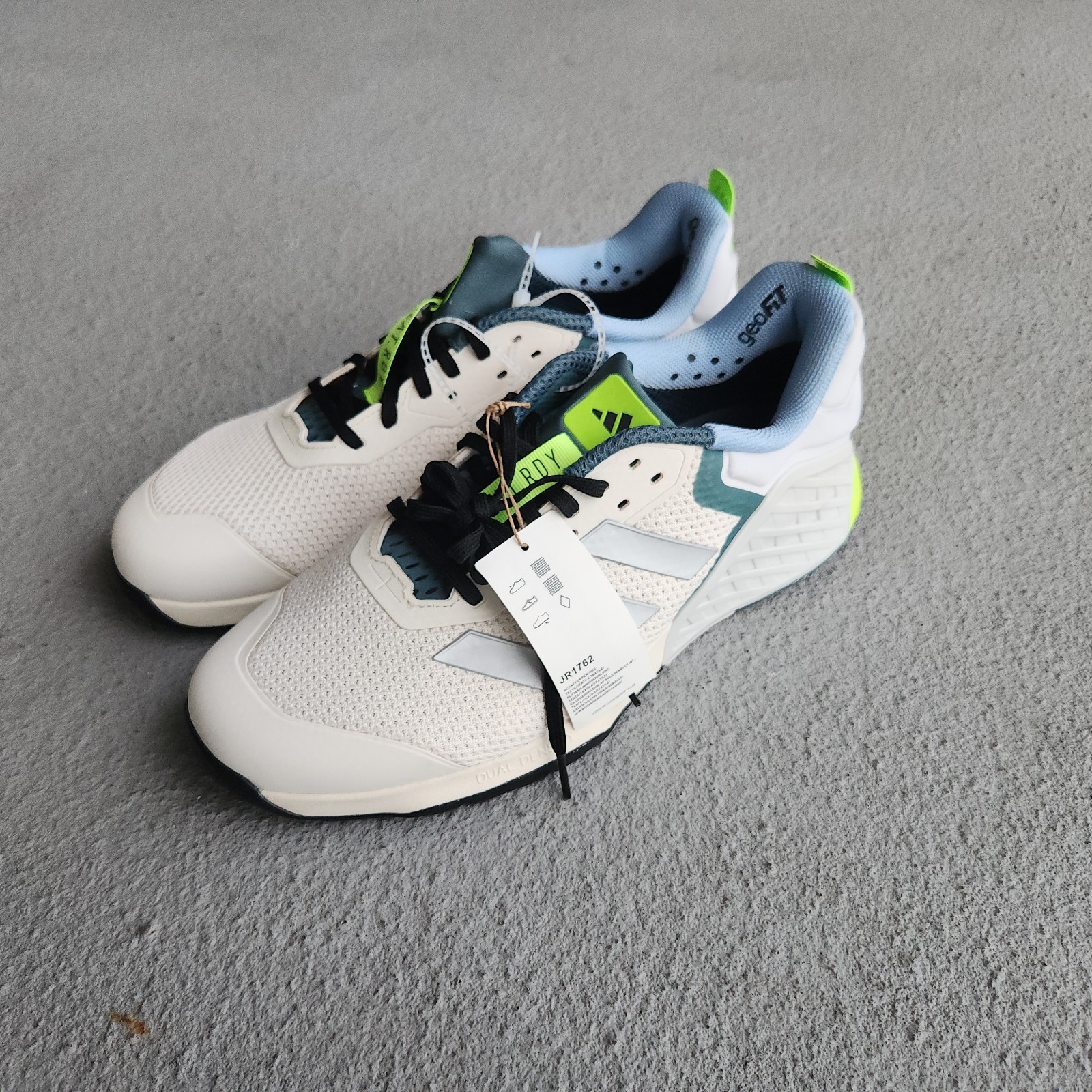 adidas Dropset 3 Training Mens White Sneakers Athletic Shoes JP7239 Size 12 US
