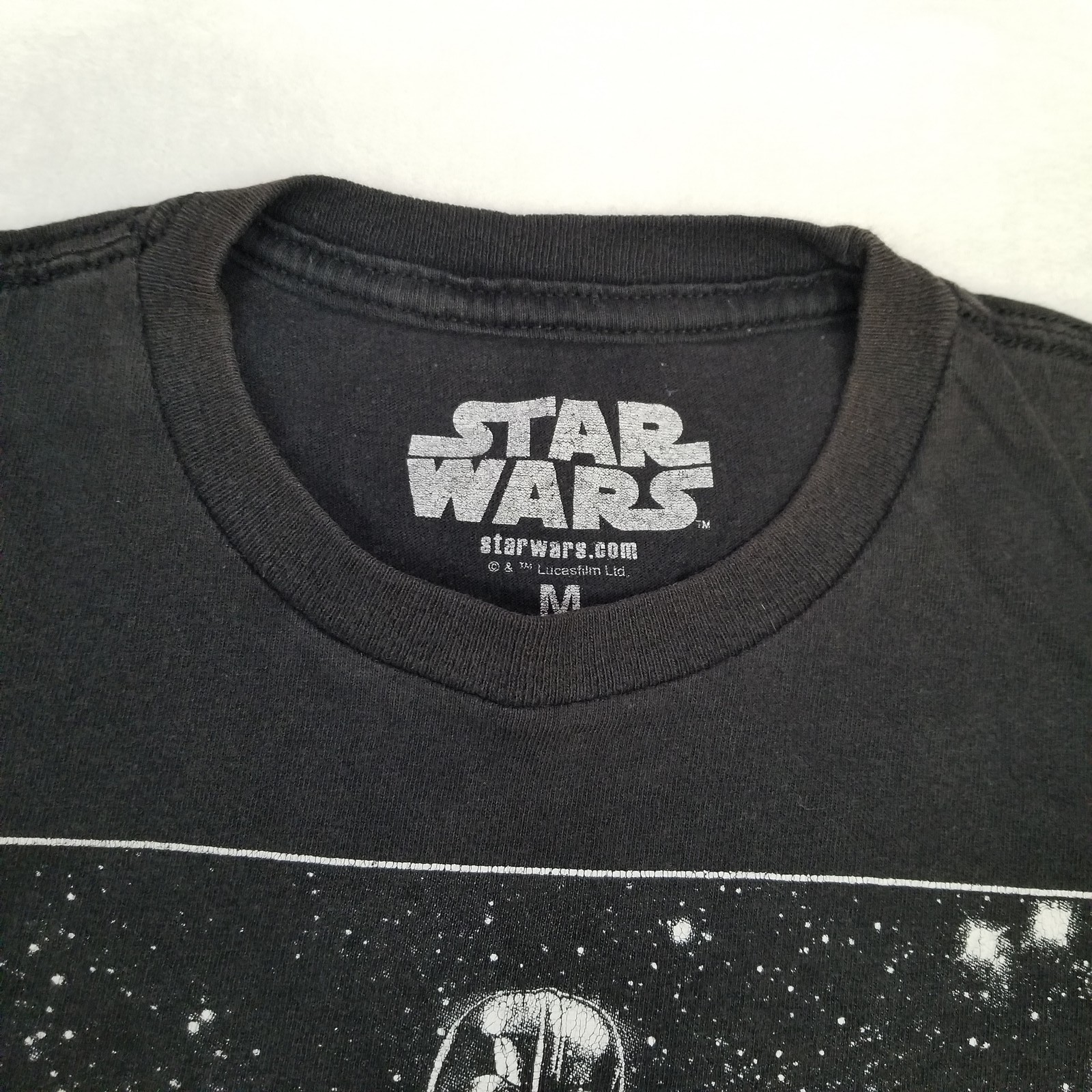 Star Wars Boys Black Darth Vader Graphic Shirt Size Medium Short Sleeve Licensed