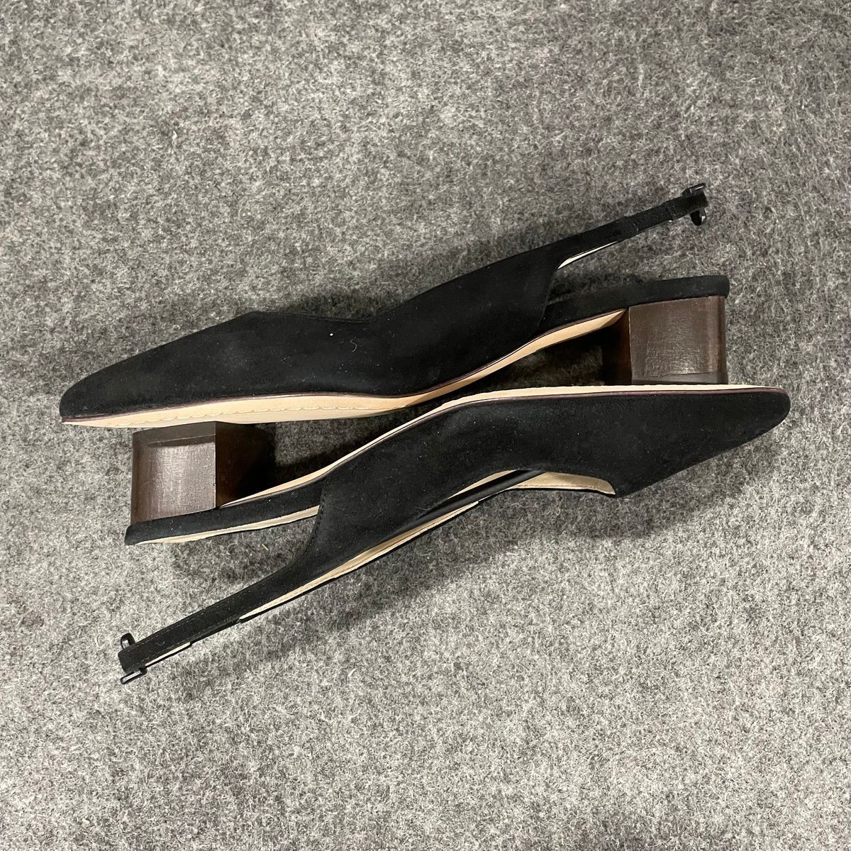 THEORY Block Heel Slingback in Suede Women’s Size 35 US 5 Black