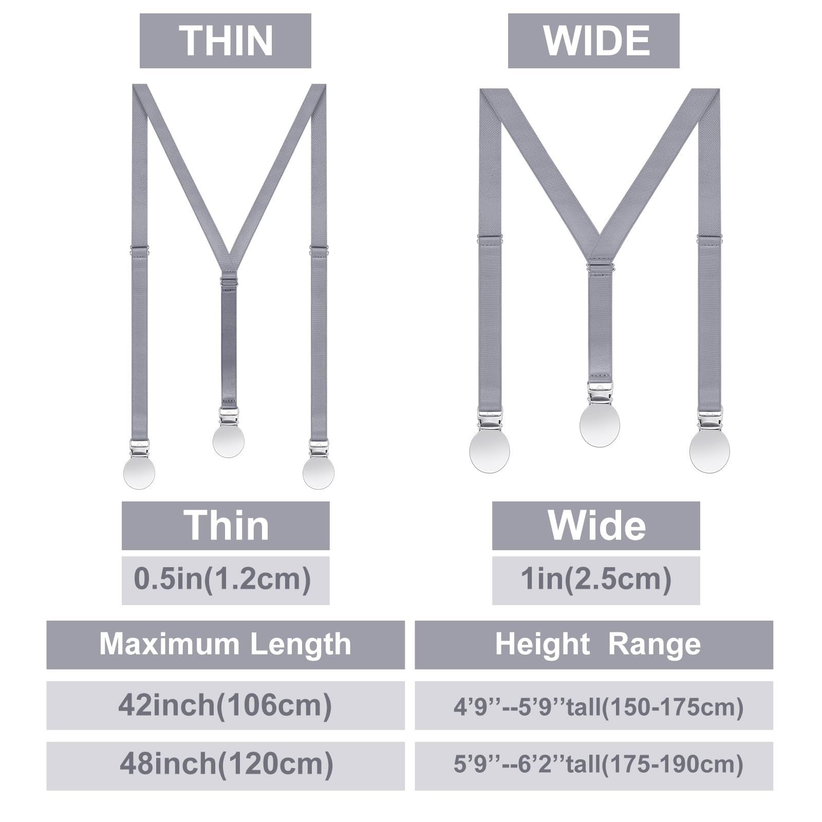 Sintege 4 Pcs Thin Y Women Suspenders 1″ 1/2″ Ladies 1/2 Inch, Multicolor