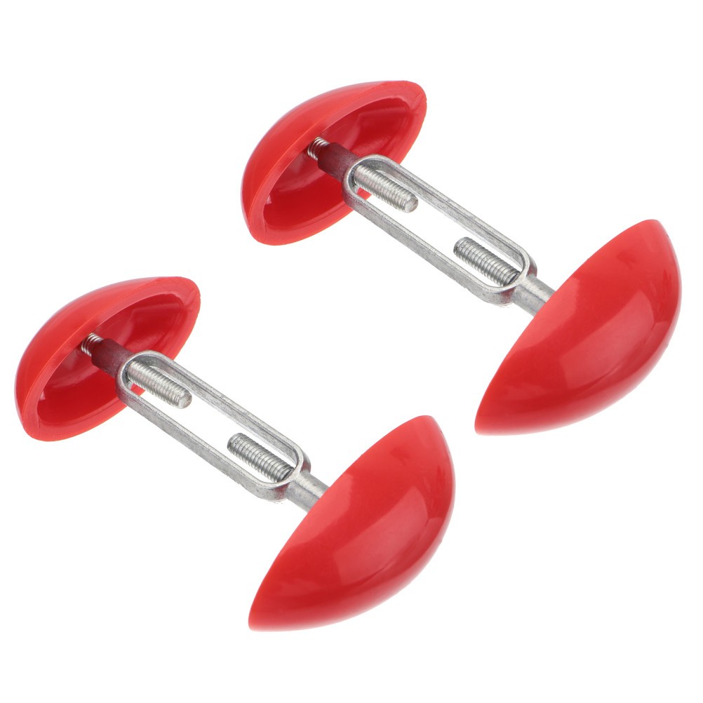 1Pair Adjustable Shoe Expander in Red ABS and Aluminum Material for Shoe Support