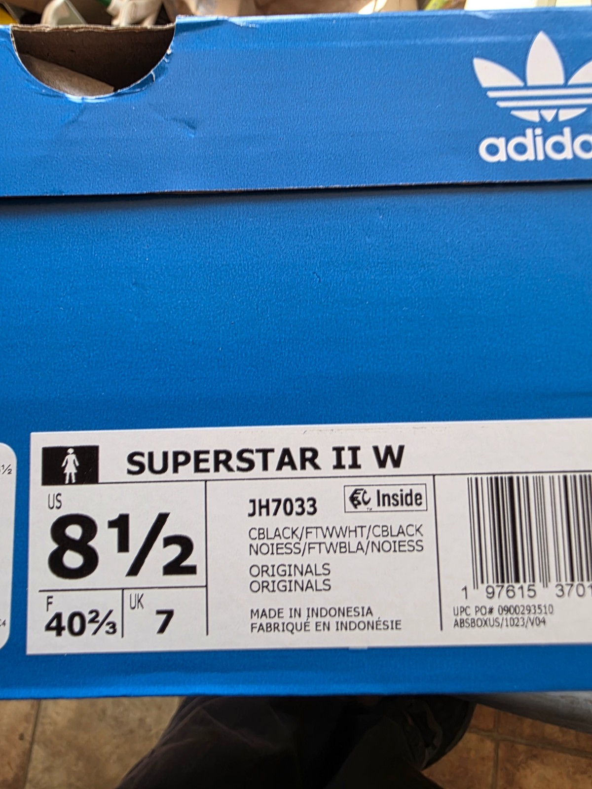 Size 8.5 – Adidas Superstar 2 Black W