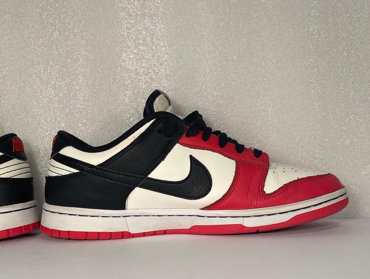 NIKE MENS SIZE 8 NBA DUNK LOW 75TH ANNIVERSARY CHICAGO BULLS RED DD3363-100
