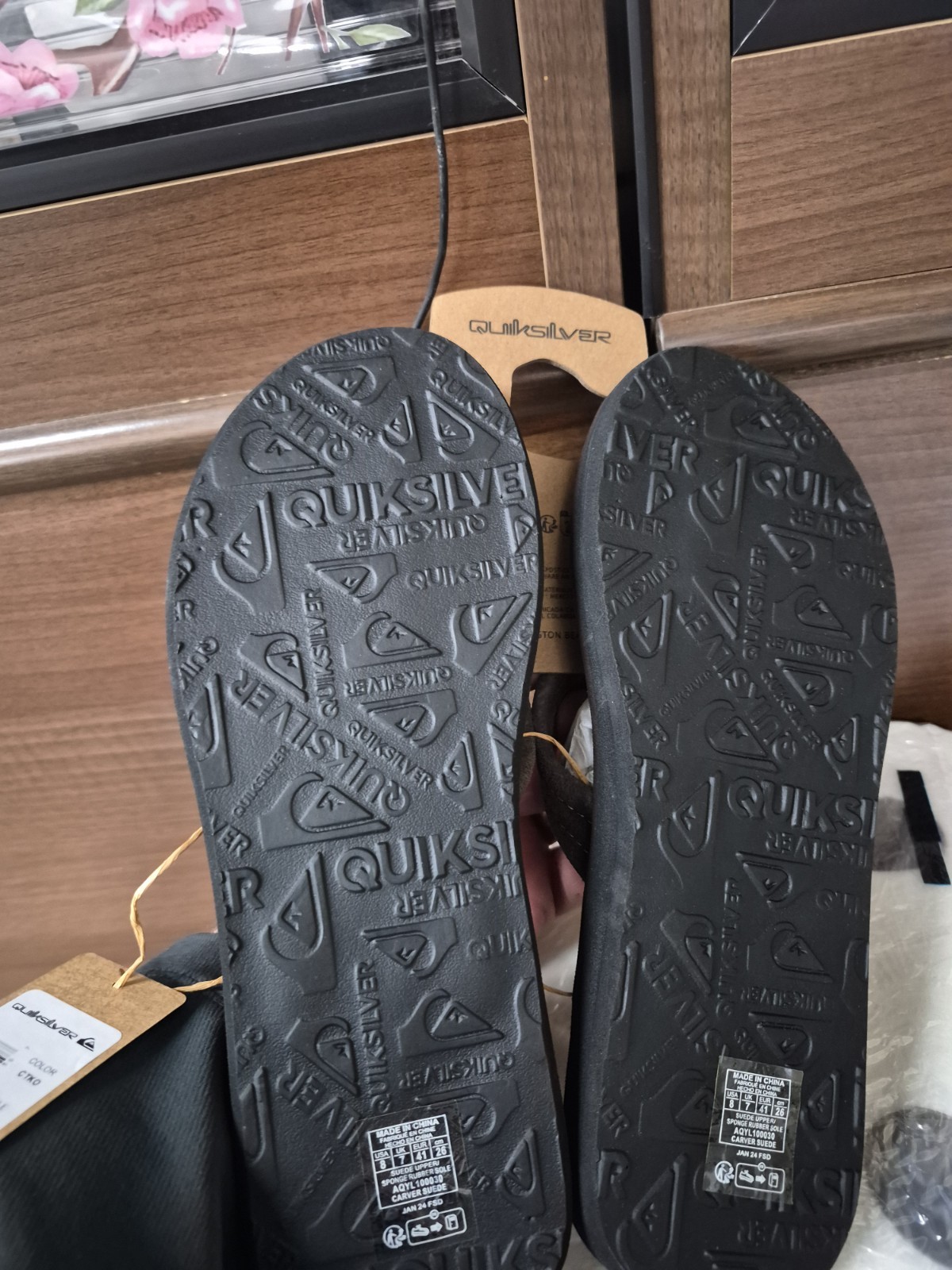 Quiksilver Men’s Carver Suede Core Sandal Flip Flops Size 8