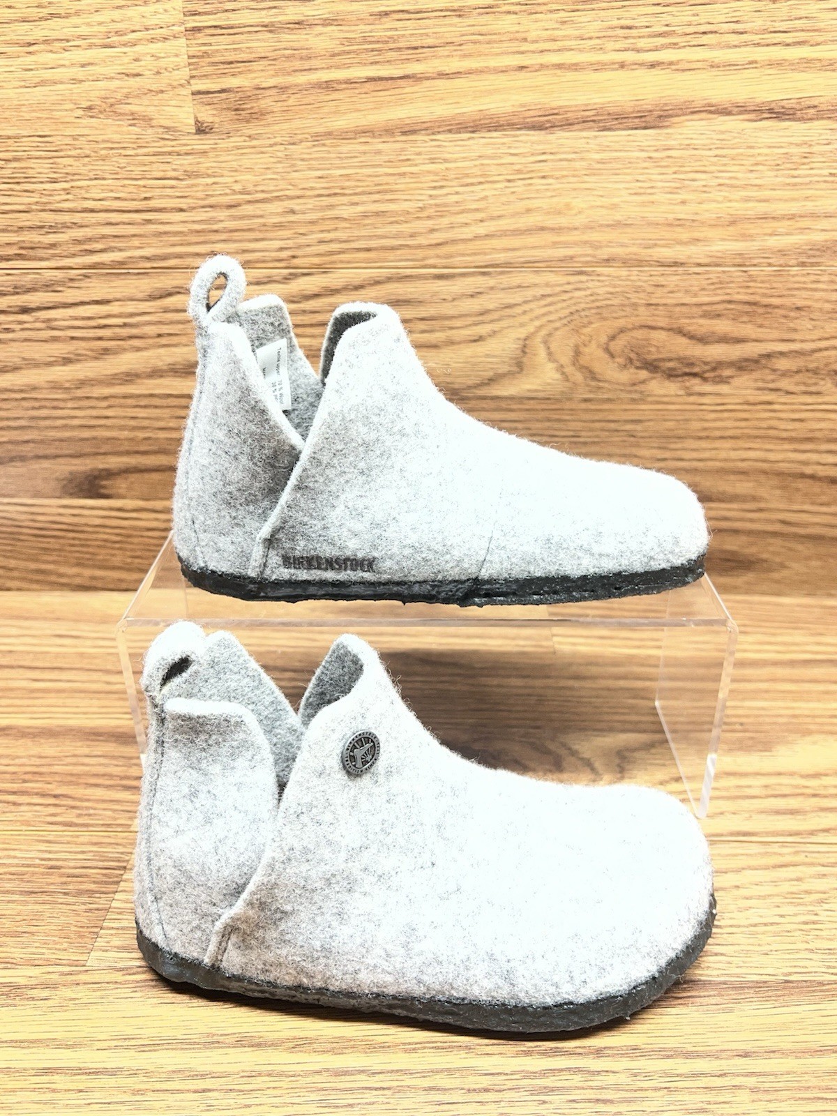 BIRKENSTOCK – Kids Size c11 (29) Andermatt Shearling Wool Felt Gray Boots NEW