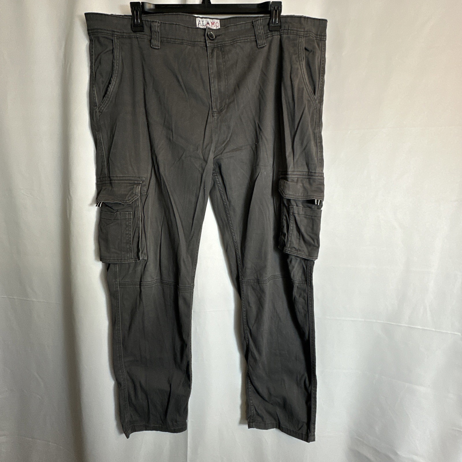 Alamo Men’s Straight-fit Cargo Combat Pants 6pockets BigandTall Grey 44X32 #0620