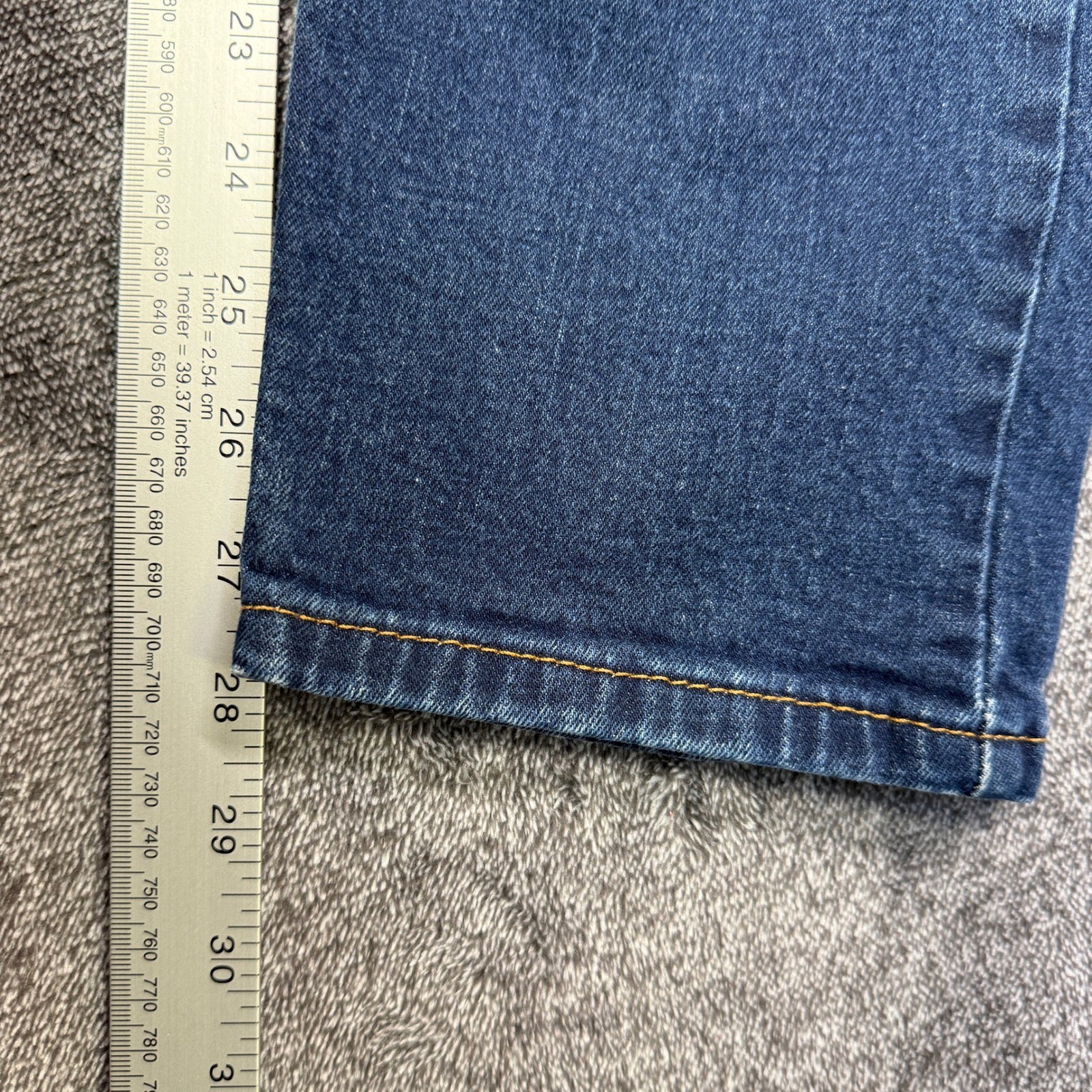 Levi’s 502 Jeans Mens 32×30 Blue Taper Dark Wash Stretch Denim