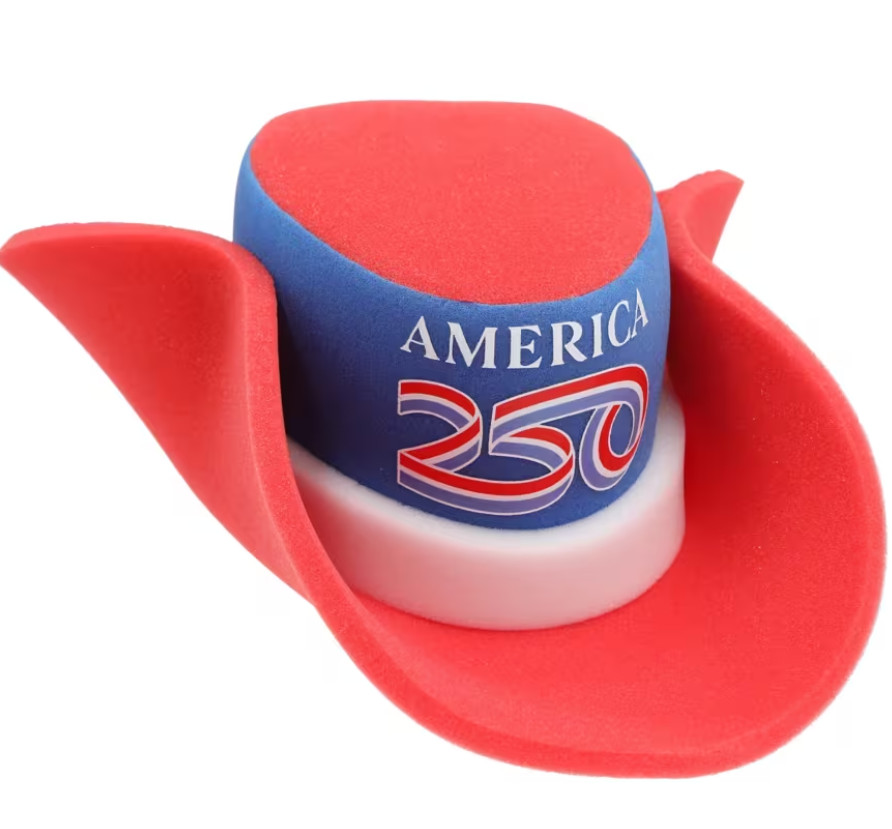 6.5″ Patriotic Red White Blue Foam Cowboy Hat USA 4th of July Party Free US Ship