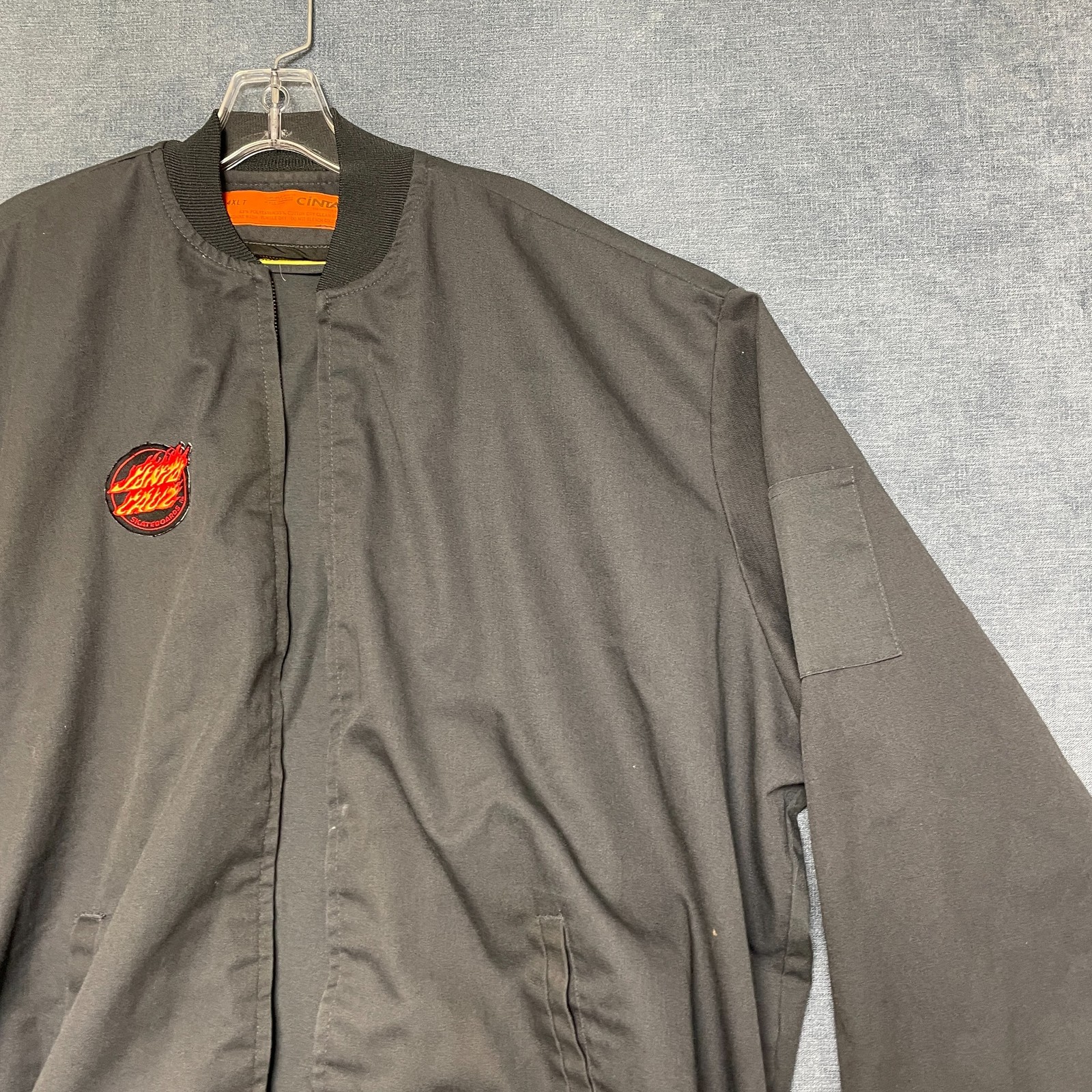 Cintas Skateboards Bomber Jacket Mens 4XLT Black Pockets Streetwear Full Zip