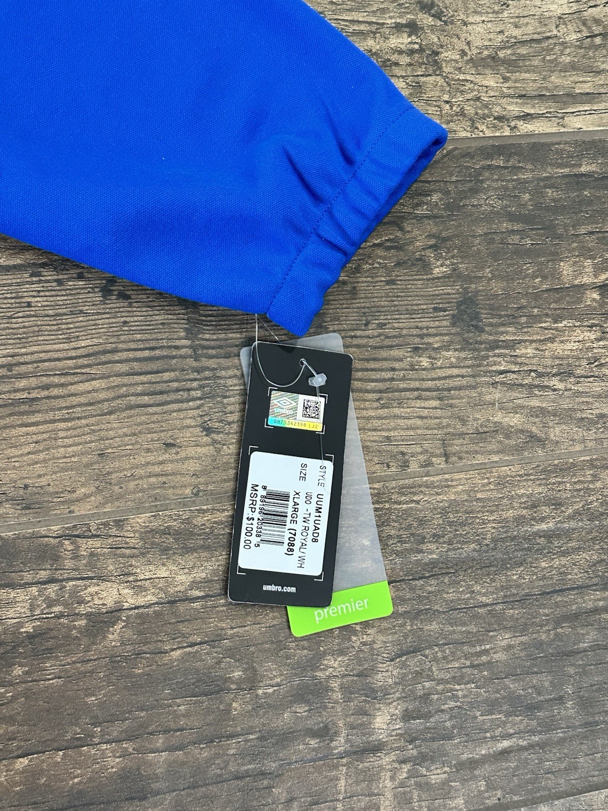Umbro Premier Soccer Training Jacket Men’s XL Royal Blue Full Zip $100 NWT