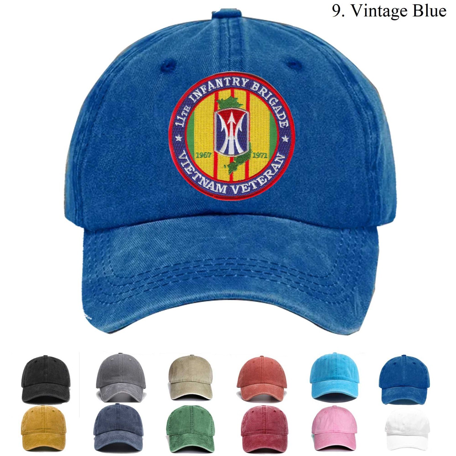 Embroidered Hat 11th Infantry Brigade Vietnam Veteran, Veteran Cap, Gift Idea