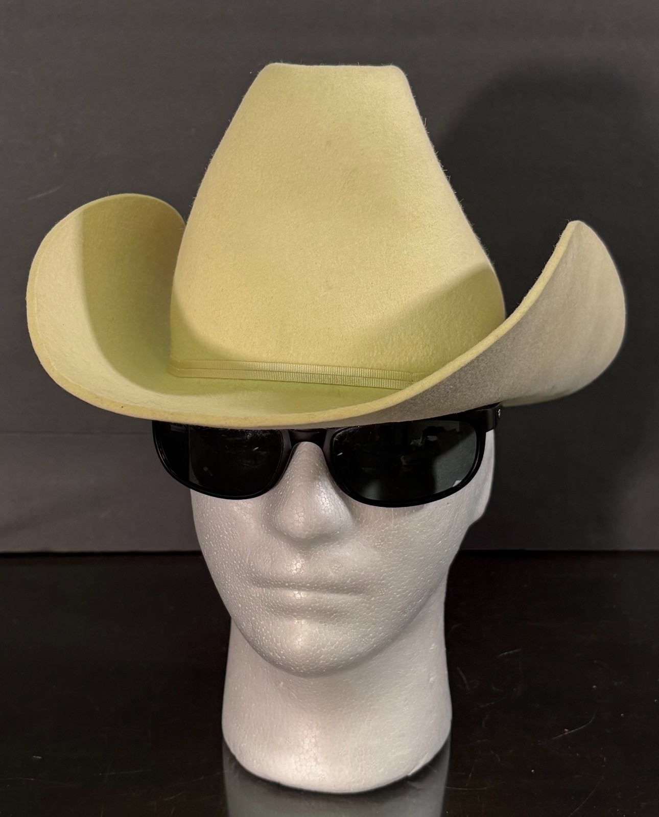 Vtg Bailey 25X Beaver 6 7/8 Quarter Horse Cowboy Hat 3-1/2″ Brim Feather White