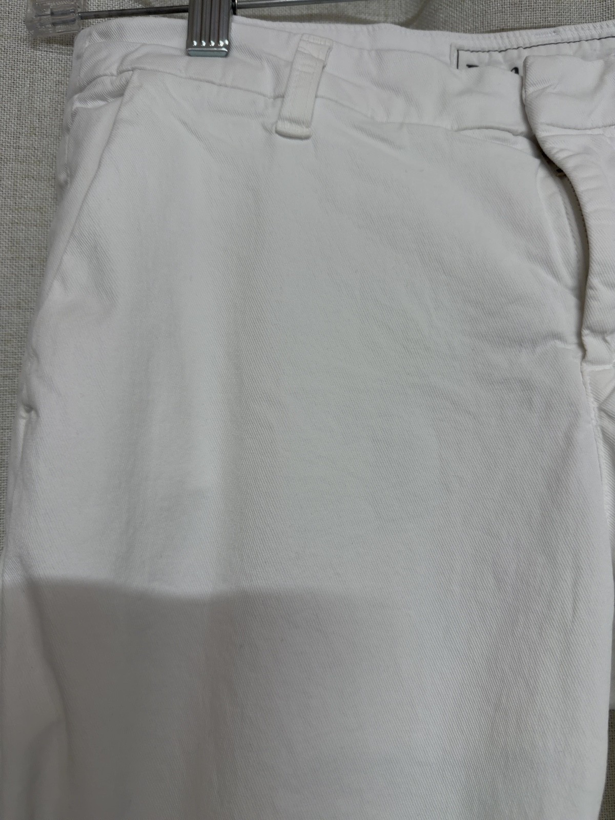 FRANK & EILEEN White Wicklow Pants Stretch Cotton Trousers Size 8