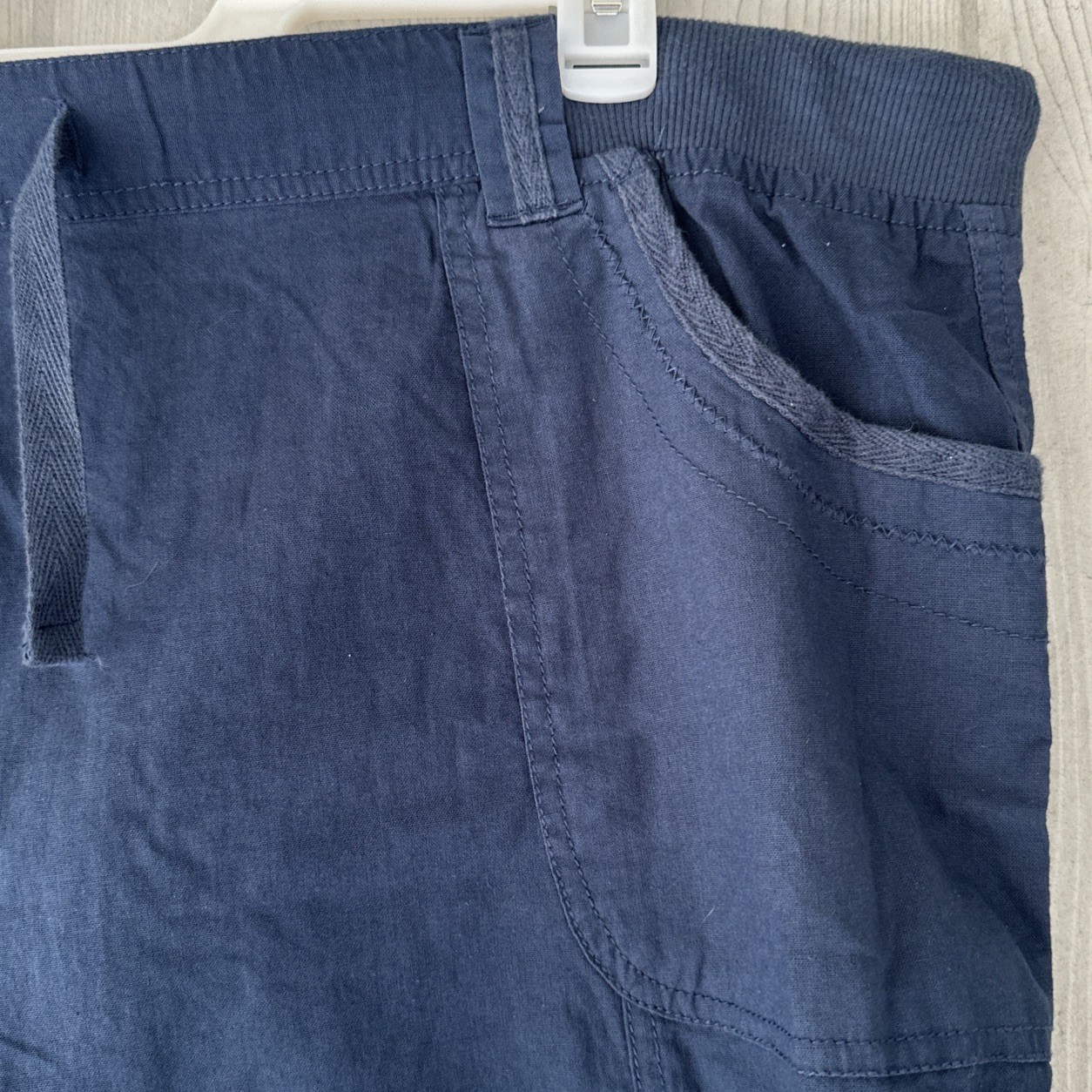 Capri Pants Joggers Women Casual BOHO Navy Blue 100% Cotton Size 22￼