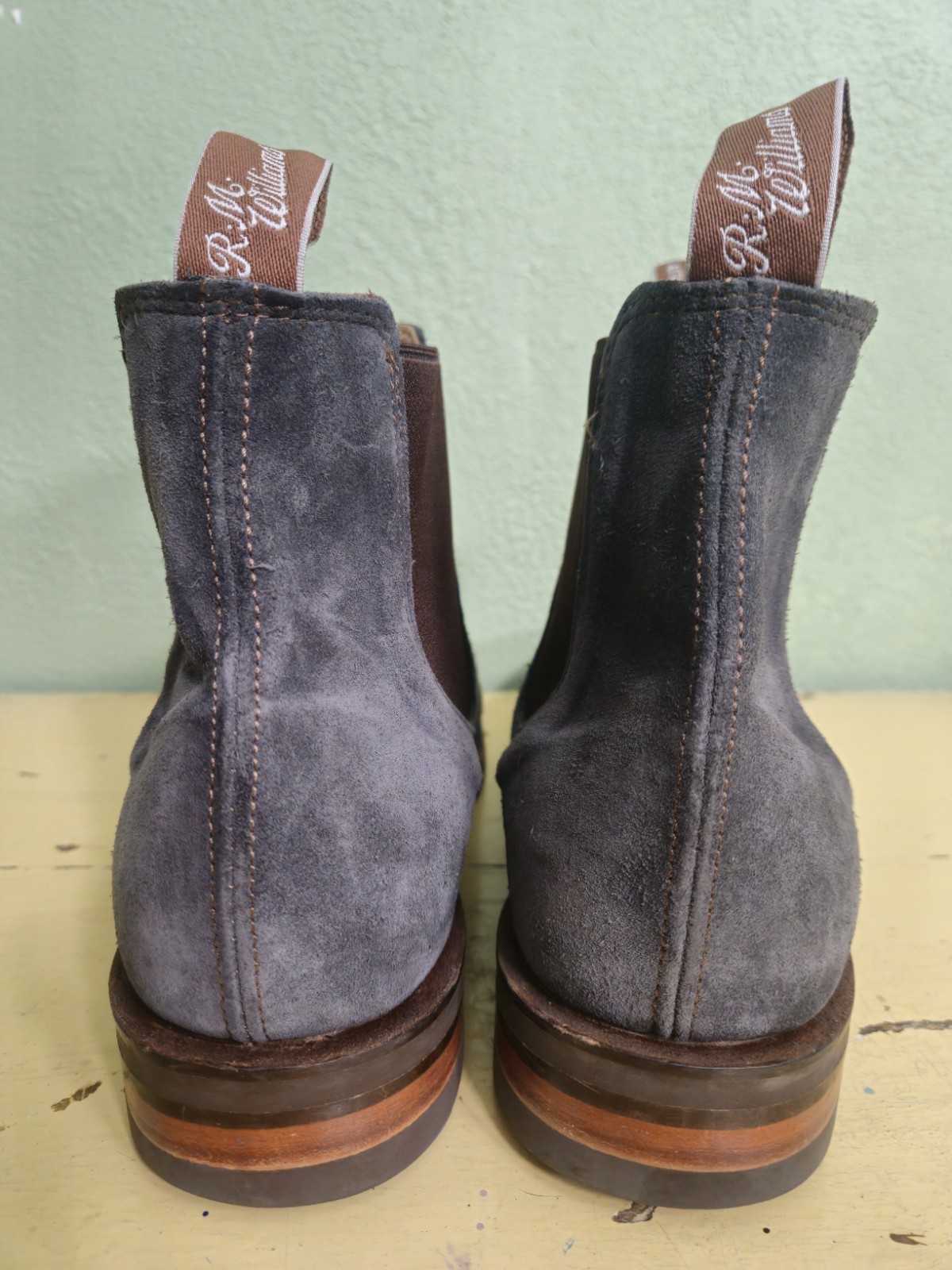 RM Williams Craftsman Chelsea Men’s US 11 D Blue Gray Suede Boots