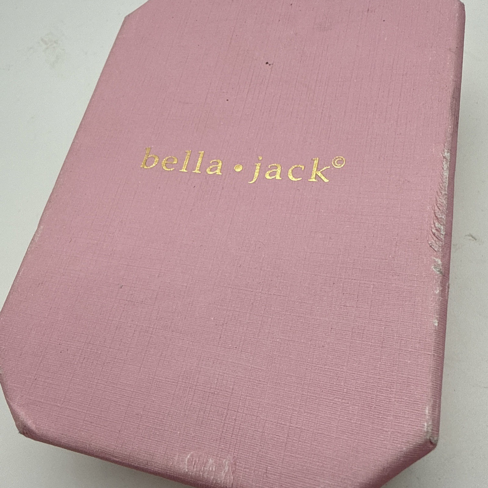 Bella Jack Handbag Charm Keychain “M” Pink Sparkle Gold-tone Secure Clip
