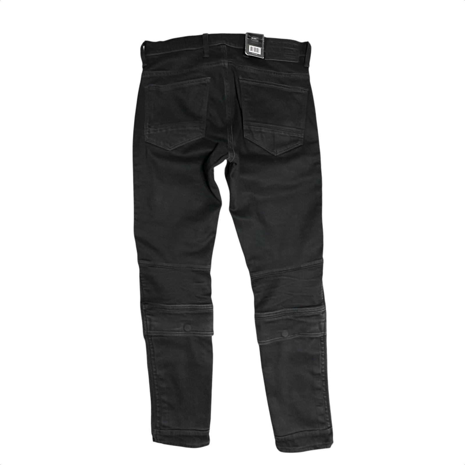 G-Star Raw NEW Men’s Airblaze 3D Skinny Jeans In Deep Black Sz.30×29” Bikercore