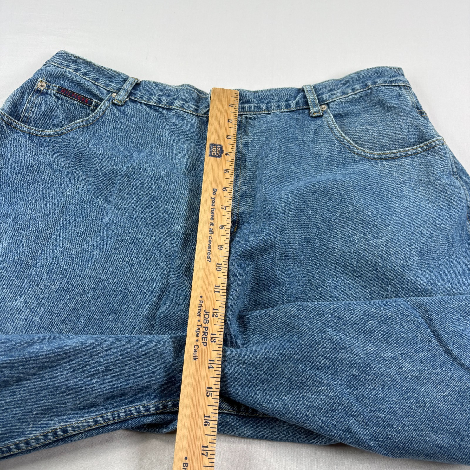 Vintage 90s Tommy Hilfiger Jeans Mens 42×34 (Fits 40×33) Blue Carpenter Baggy