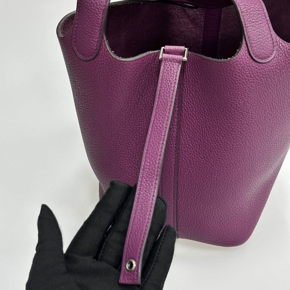 Hermes Picotin Lock 18 Anemone Purple Taurillon Clemence Palladium Hardware