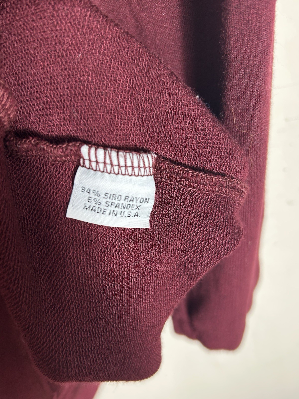 Bryn Walker Womens Tunic Top M Burgundy Rayon Spandex Lagenlook Minimalist Artsy