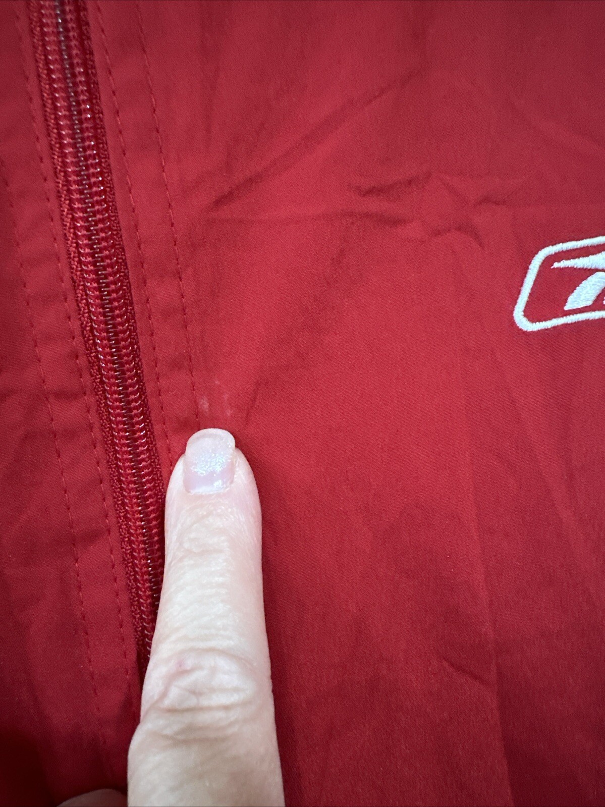 Y2K Reebok Men’s Size L Red & Black Windbreaker Track Jacket Color Block – NOTE