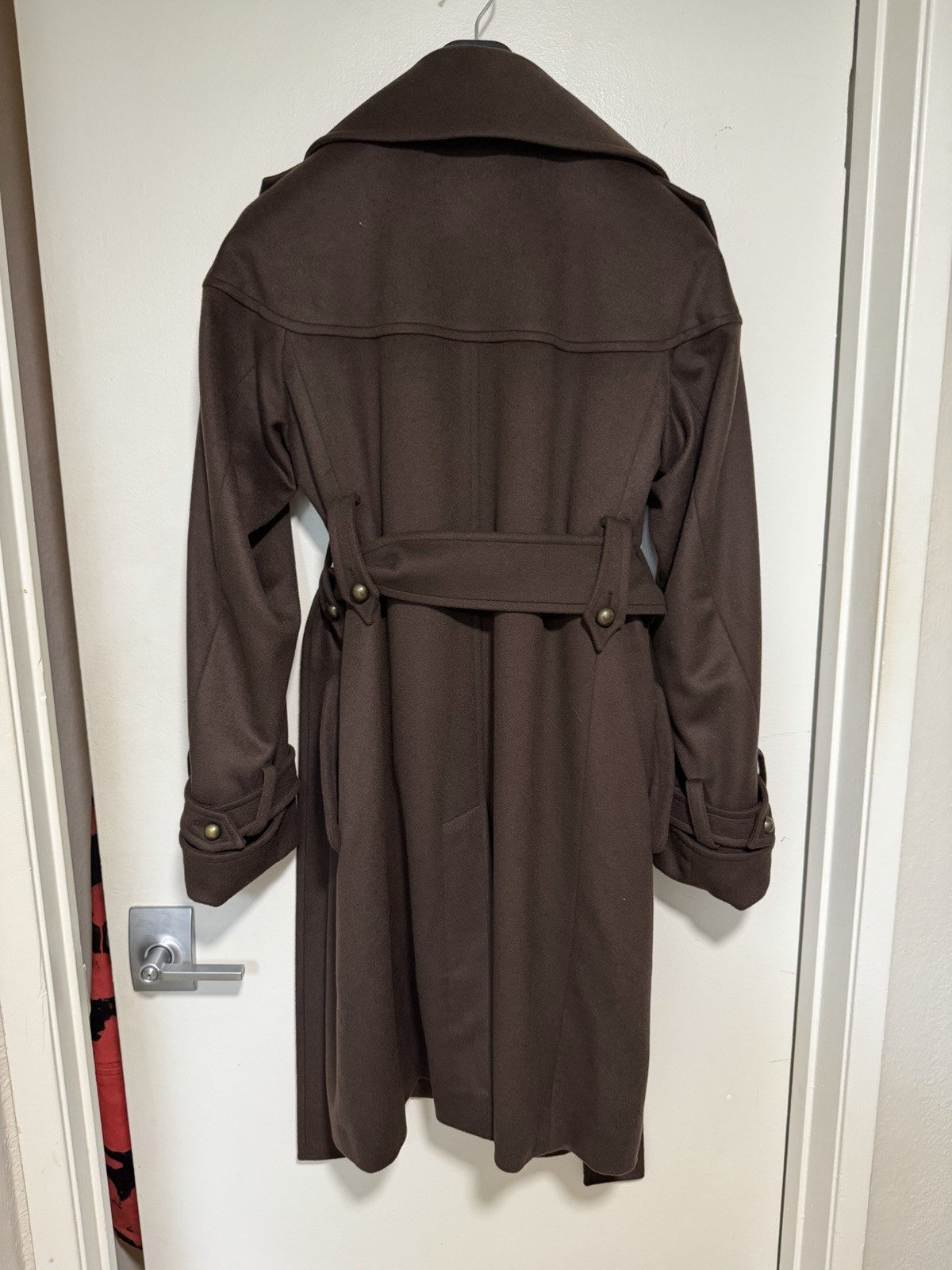 Yves Saint Laurent ‘Rive Gauche’ Cashmere Coat. Brown. New. FR 42. IT 44/46. M/L