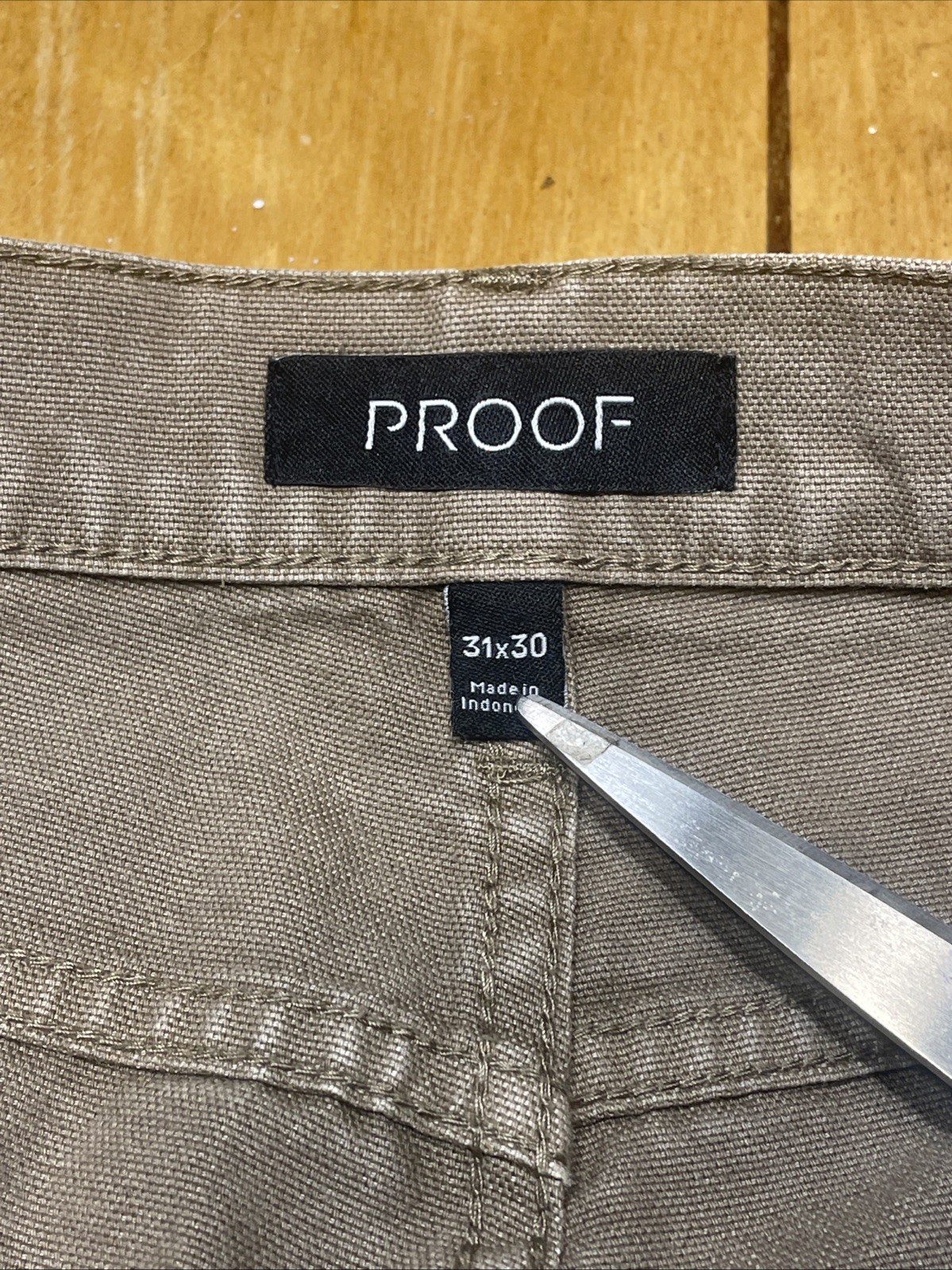 Proof Rover Pants Mens Size 31×28 Straight Canvas Stretch Huckberry Beige Khaki