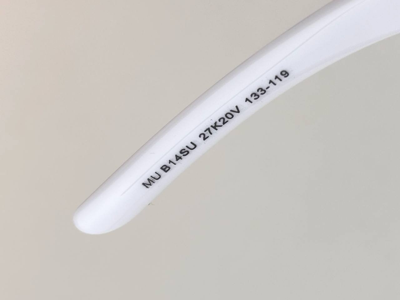 Miu Miu MU B14SU Luxury White Shield Sunglasses Oversized Designer Fashion
