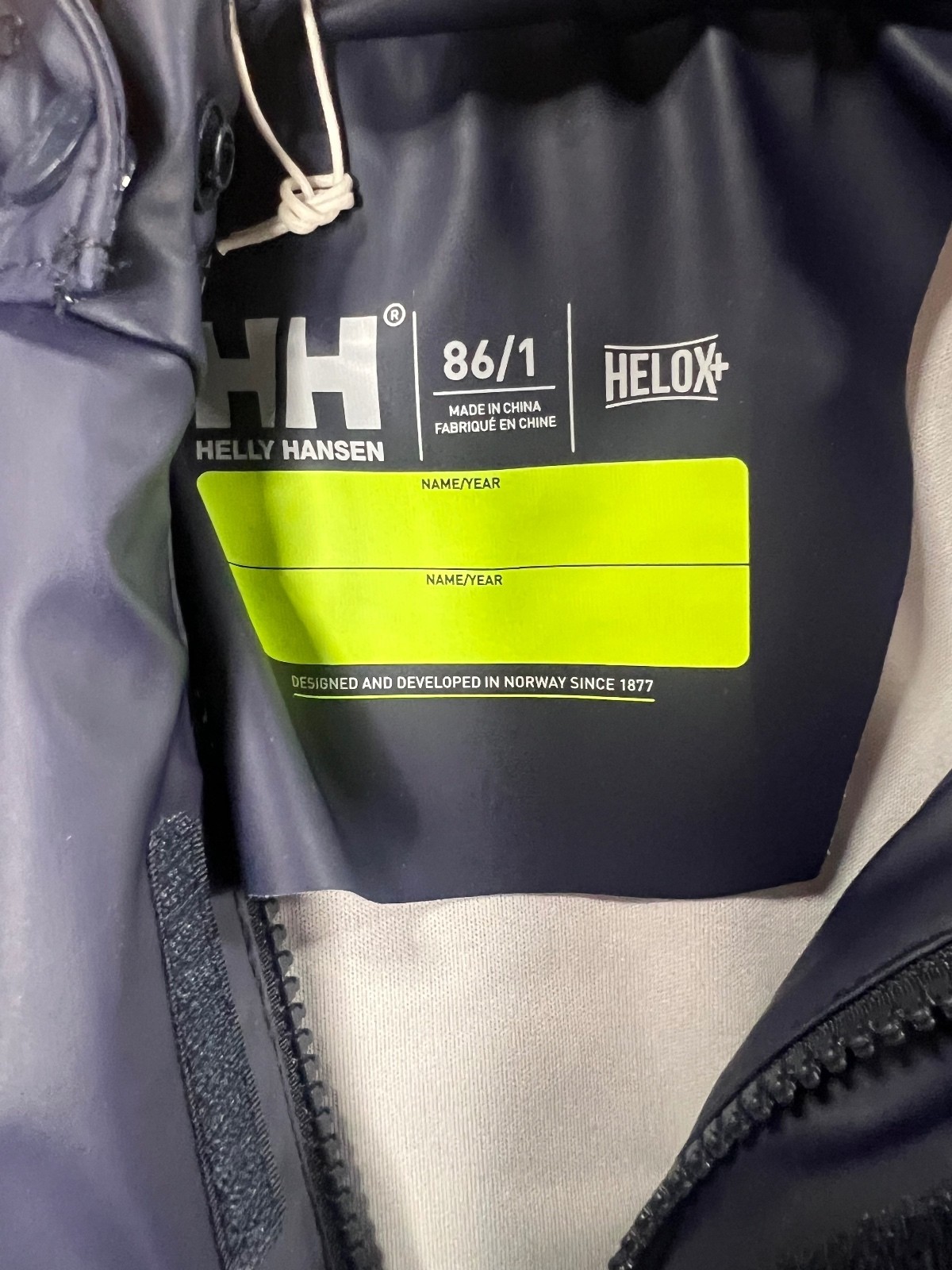 NWT – Helly Hansen Kids Waterproof Rain Suit – Navy Blue, Size 86/1 – 1 year old