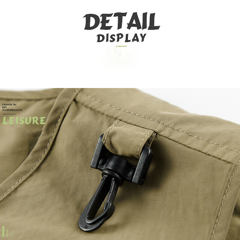 Mens Waistcoat Tops Cargo Multi Pocket Utility Vest Fishing Hiking Camping Gilet