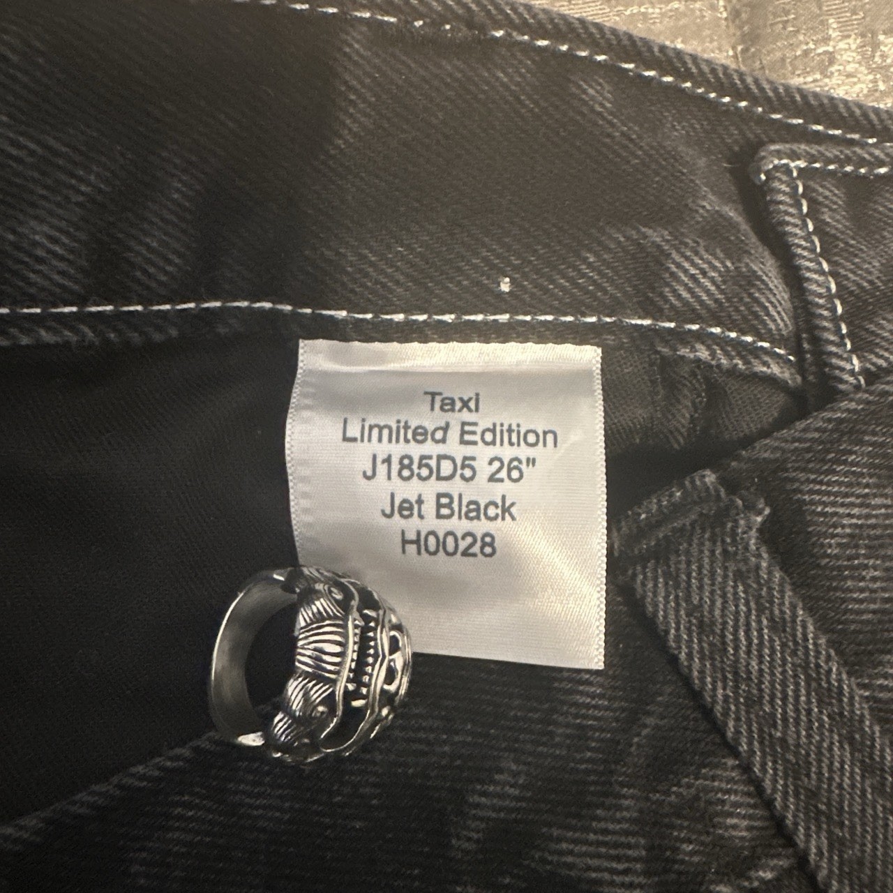 JNCO Taxi Limited Edition Jet Black Wide-Leg Jeans