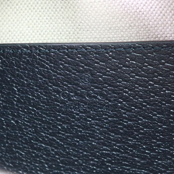 GUCCI Ophidia GG Small Shoulder Bag GG Supreme Canvas Navy Leather
