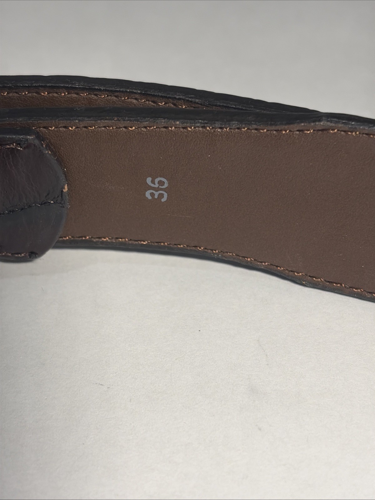 Luciano Bocelli mens belt 45 inches, size 36 Italian calf skin