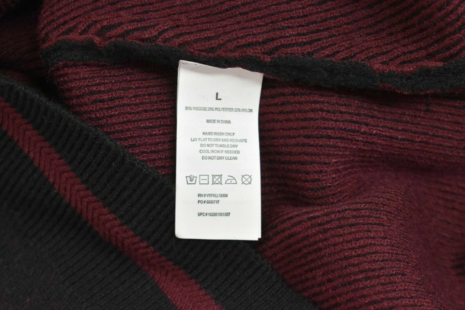 Vince Camuto Mens Long Sleeve Ribbed Cuff Tipped Crew Neck Pullover Sweater