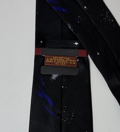 Museum Artifacts Neck Tie Man On The Moon Hand Made All Silk New With Tags
