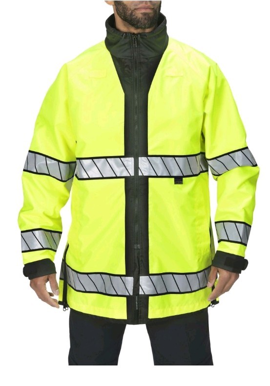 🛑Blauer 233R B.DRY Reversible Rain Jacket Hi-Vis Yellow SAFETY NWT L WORKWEAR