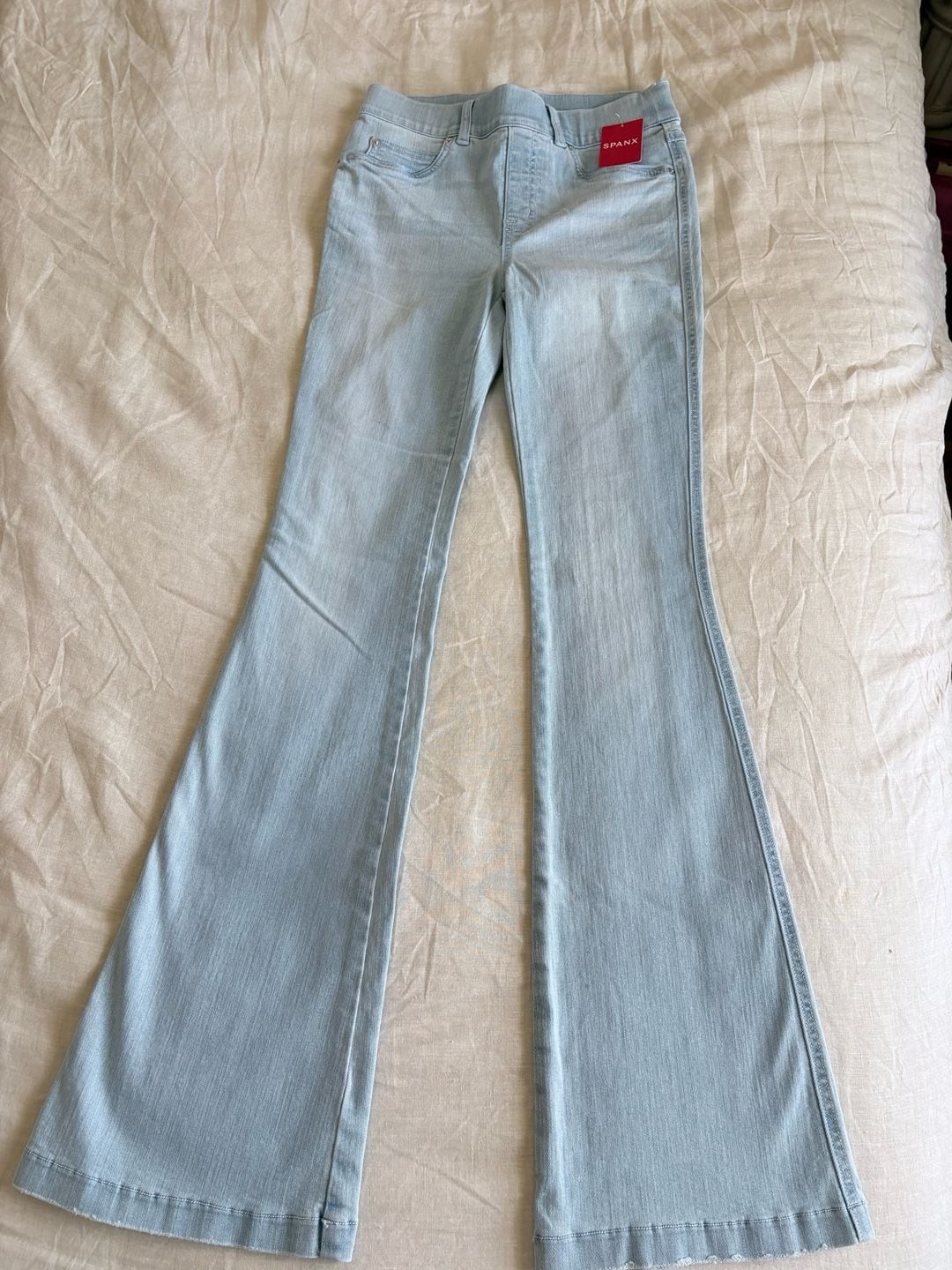 SPANX Women’s Pull-On Flare Jeans, Size XS, Retro It Wash
