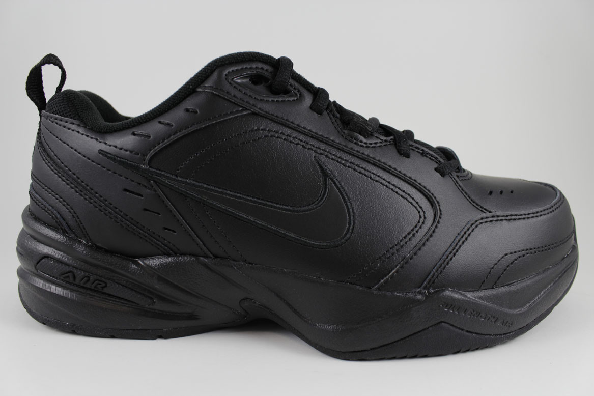 NIKE AIR MONARCH IV 4 EXTRA WIDE 4E EEEE TRIPLE BLACK MONO CROSS TRAINER MENS SZ