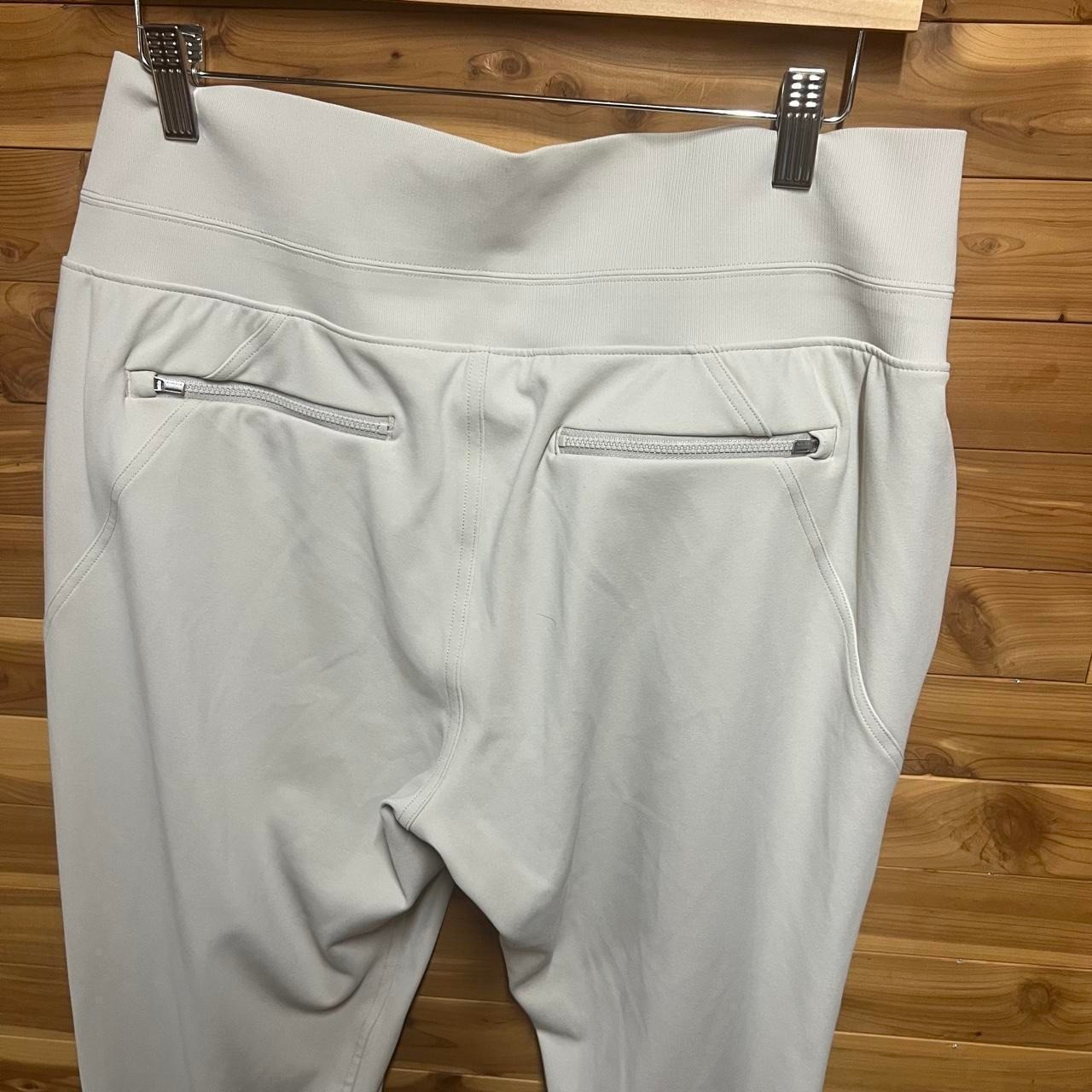 Athleta Venice Jogger Women Large Petite White High Rise Tapered Athleisure Pant