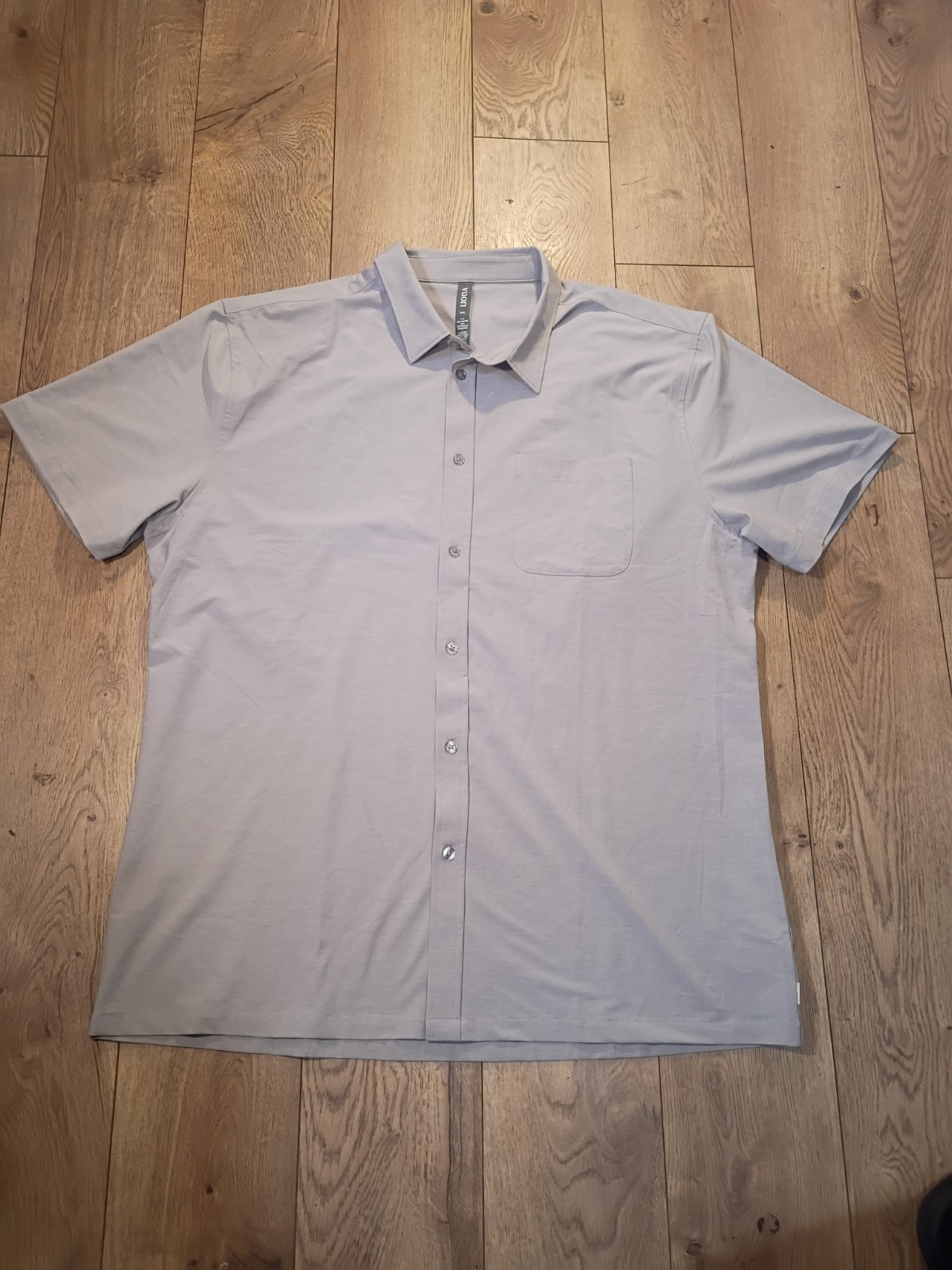 Vuori Shirt Mens XXL Gray Bridge Button Down Front Short Sleeve Solid