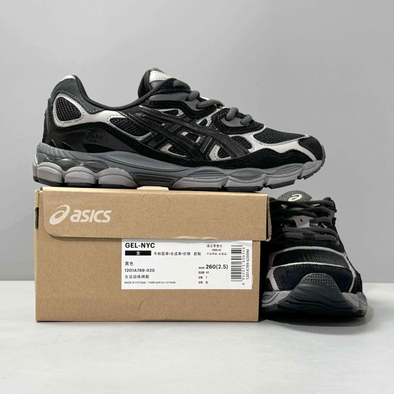 NEW ASICS Gel-NYC Graphite Grey Black Men’s Size Shoes（1201A789-020）