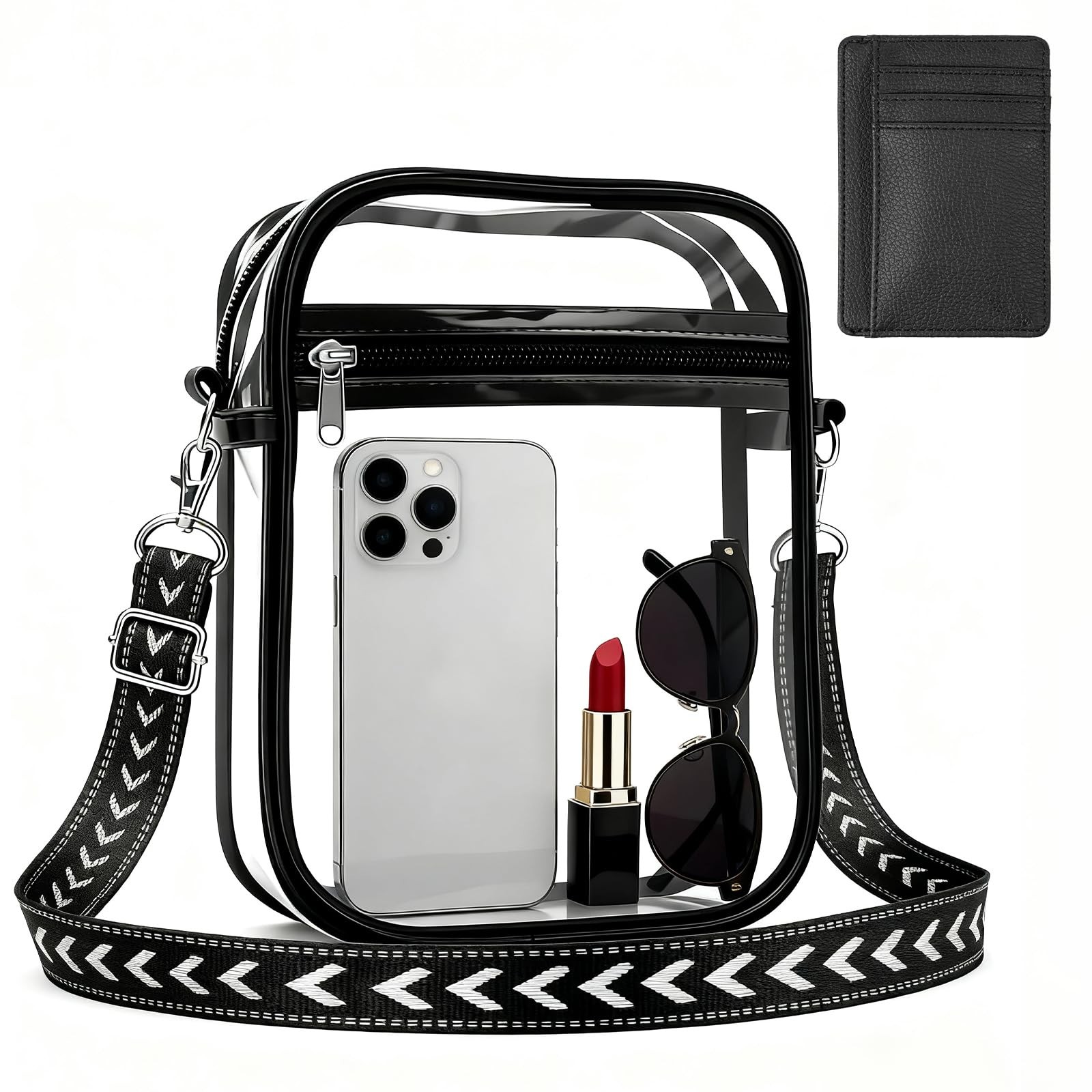 Clear Crossbody Purse Bag Stadium Approved Concert Sports Bag for Women