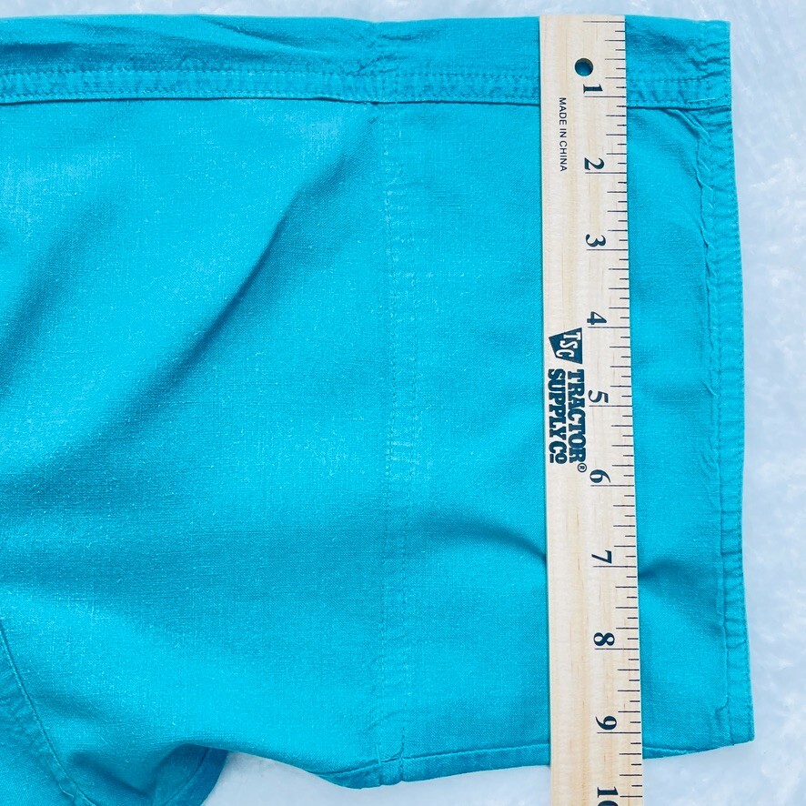 Rare Vtg 90s Bugle Boy Global Challenge Shirt Mens Sz Med. Teal Chambray Cotton