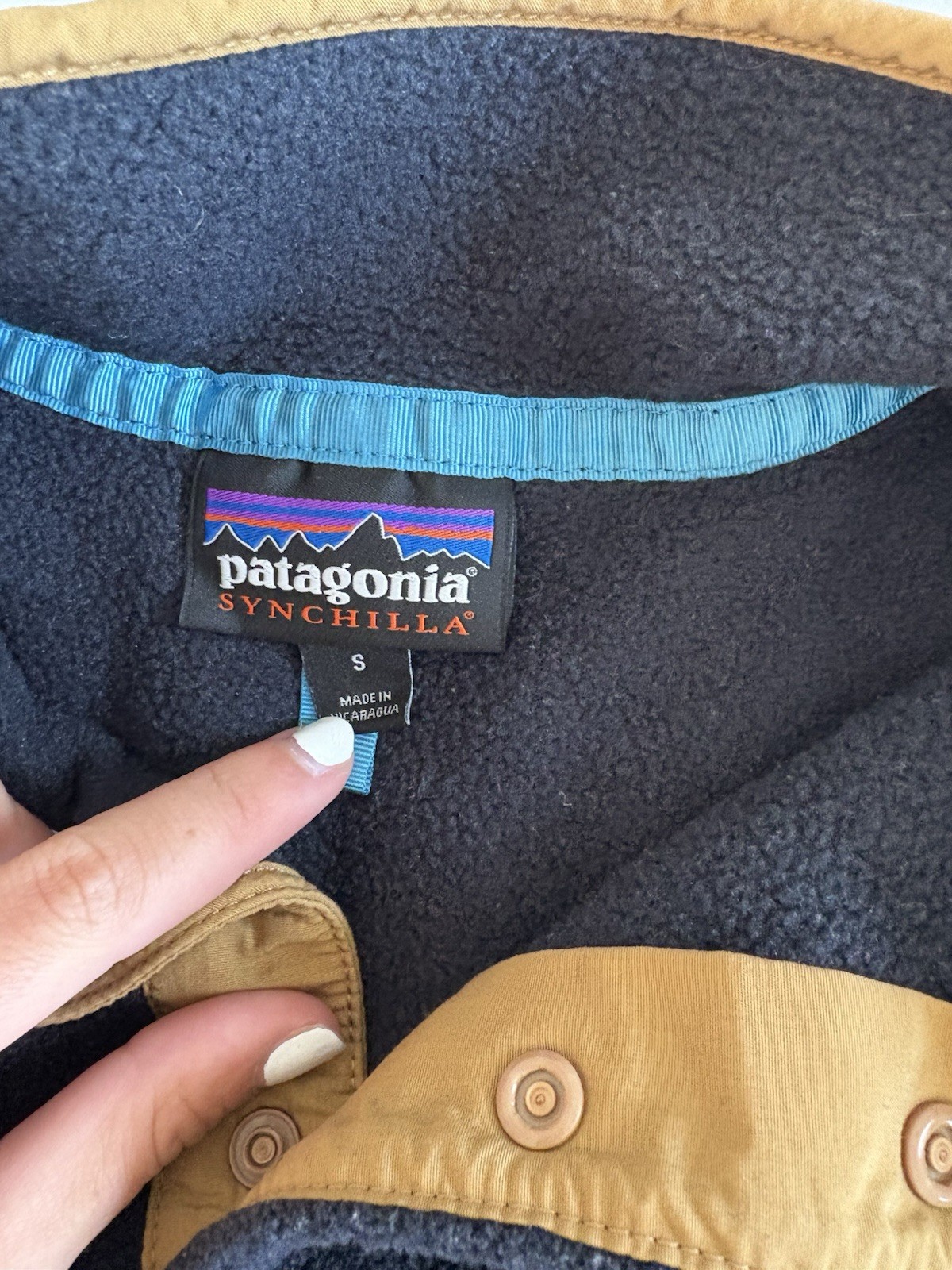 Patagonia Synchilla Snap-T Women’s Pullover Jacket Colorblock Purple/Black S