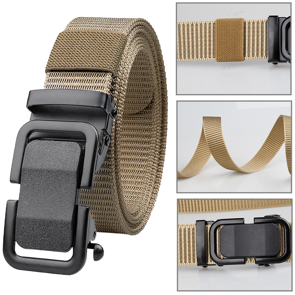 49″ Tactical Belt Men Duty Nylon Military Webbing Quick Release Metal Buckle