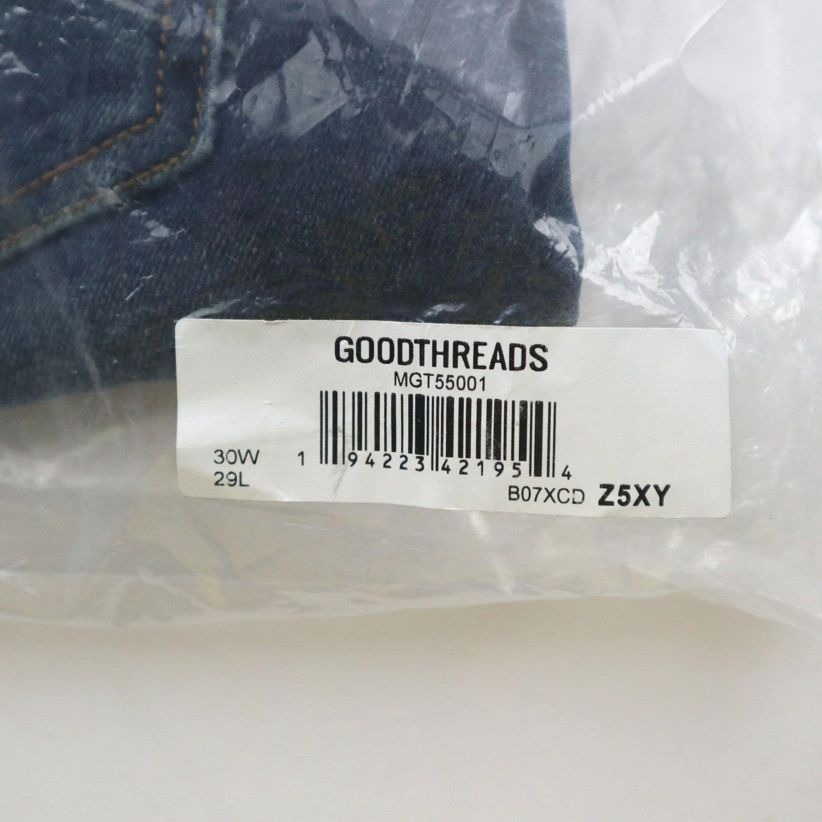 Goodthreads Men’s Denim PantsComfort Stretch Slim Jeans Dark Blue 30 W x 29 L