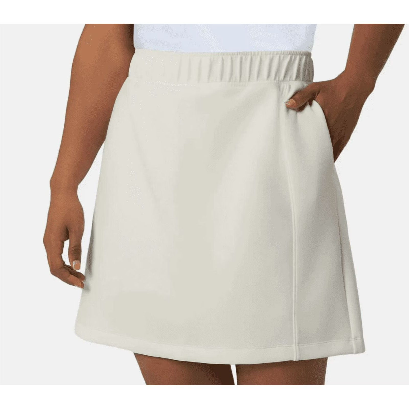 Mondetta Women’s High Rise Walking Skort, White, Size Large, NWT