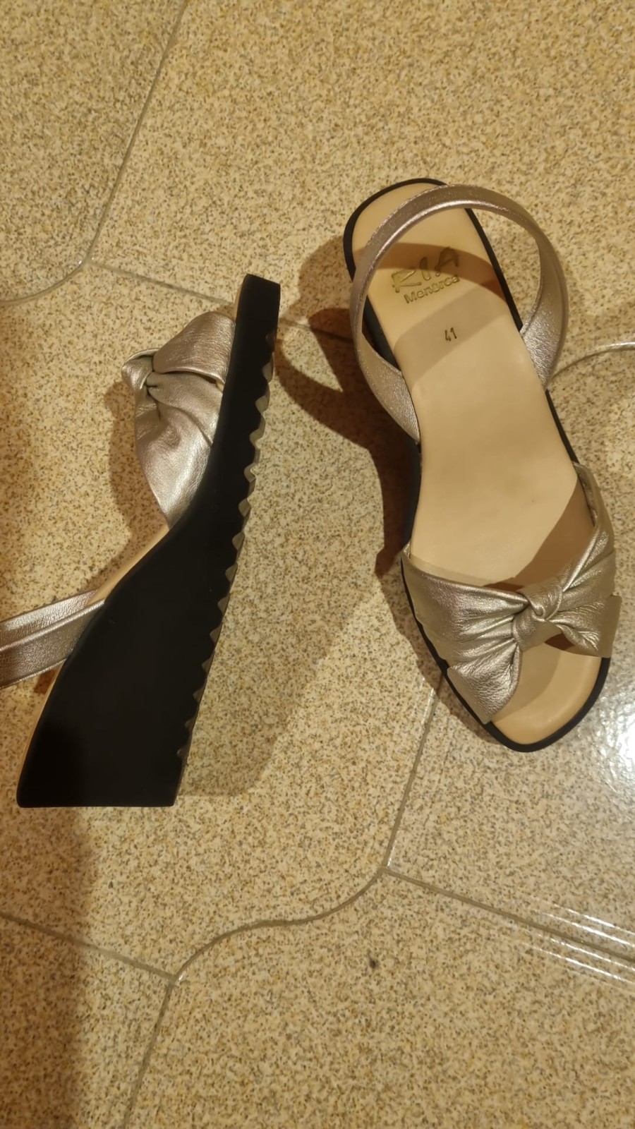 Ria Menorca Leather Heel Sandals Never Used Very Comfortable Size 41