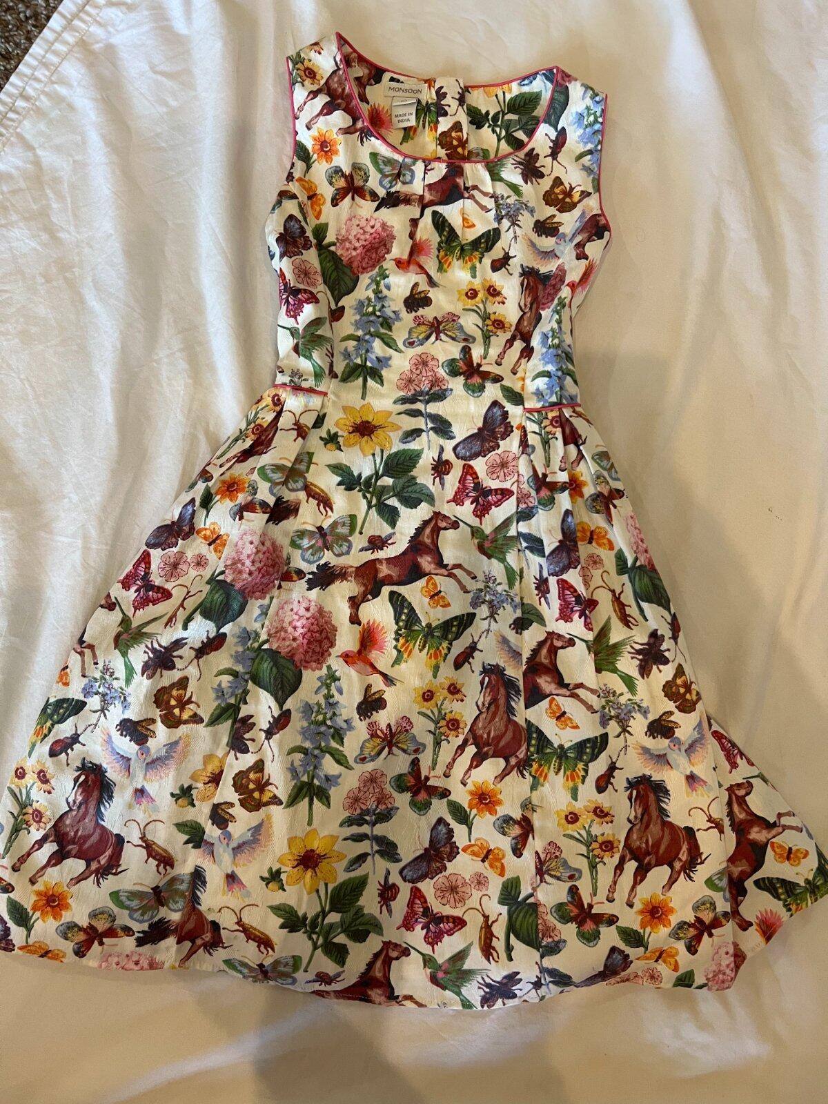 Monsoon horse tulle dress size 7 (Fireflies Chasing Dreams) GB 11